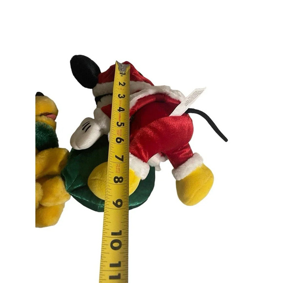 Disneyland Vintage Walt Disney World Mickey & Pluto Happy Holidays Plush RARE - Picture 8 of 16